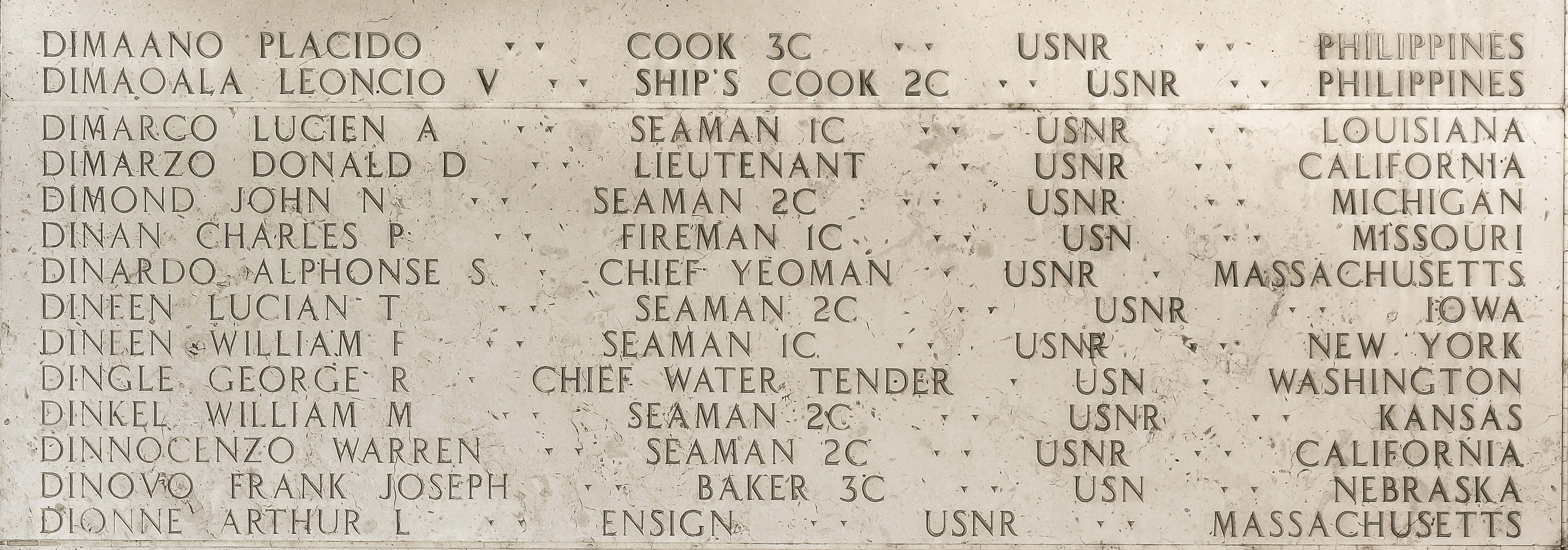 John N. Dimond, Seaman Second Class